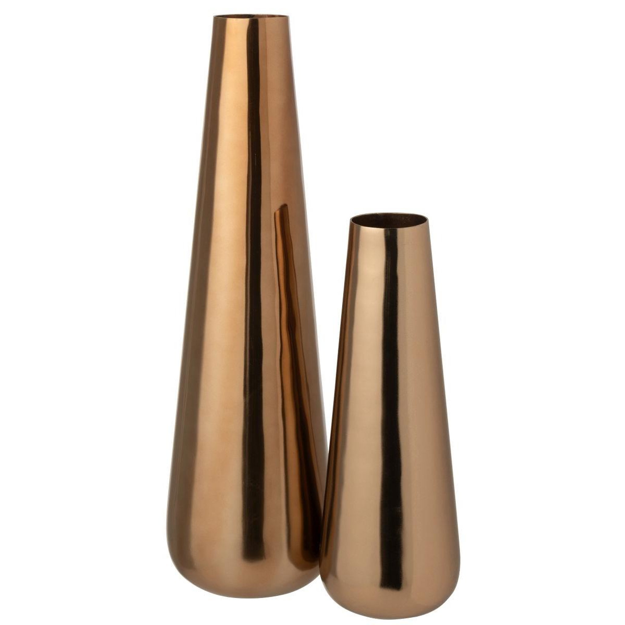 Voir la diapositive 2 : J-LINE Vase design en métal  moses  60cm rose doré