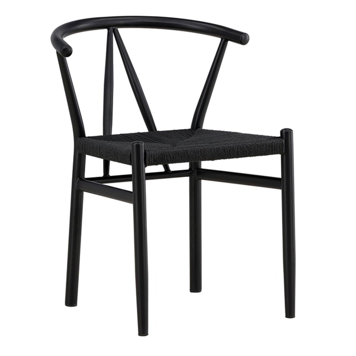 Paris Prix Chaise en Assise Tressée  Alfons  72cm Noir