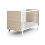 Voir la diapositive 2 : Lit bébé sommier réglable 60x120cm CARNAVAL Blanc et décor bouleau