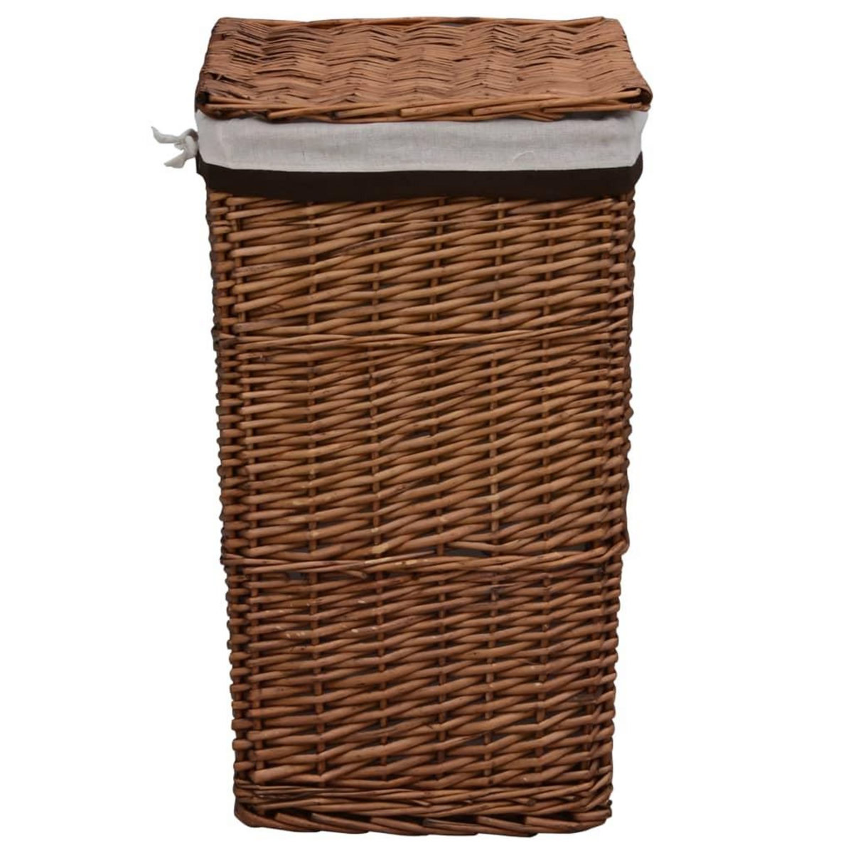 VIDAXL Panier a linge Marron Saule