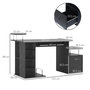 Voir la diapositive 3 : HOMCOM Bureau pour ordinateur table meuble pc informatique en MDF noir