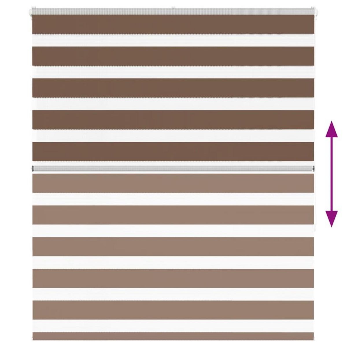 VIDAXL Store zebre marron 120x150cm largeur du tissu 115,9cm polyester