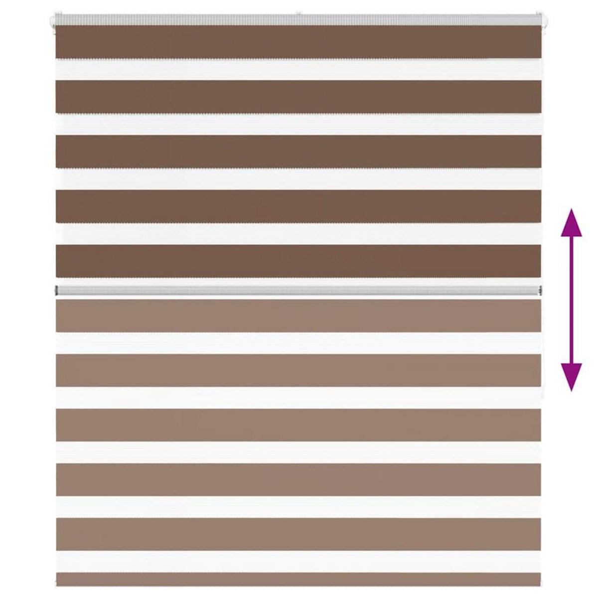 VIDAXL Store zebre marron 120x150cm largeur du tissu 115,9cm polyester