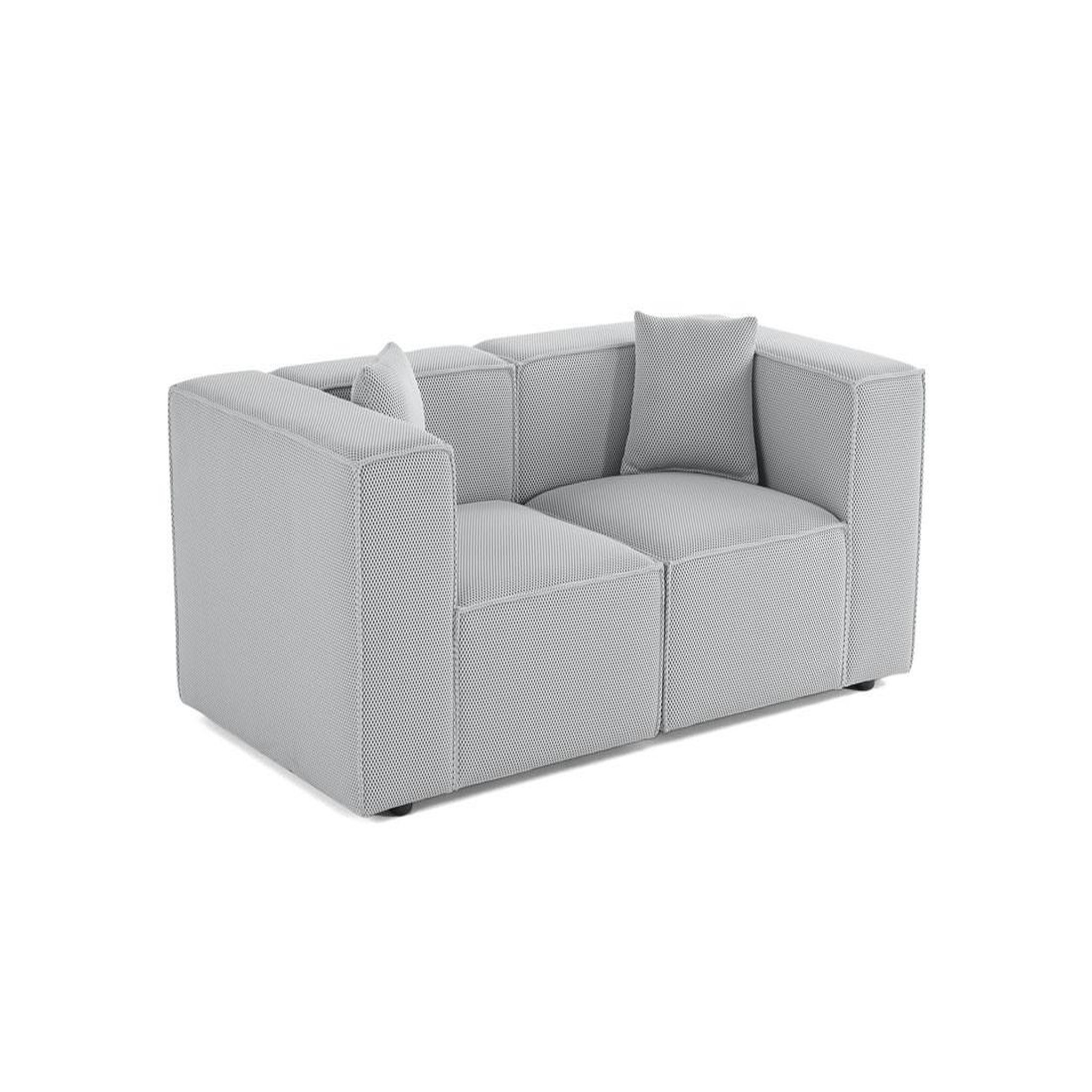 Voir la diapositive 3 : LISA DESIGN Arty - canapé modulable 2 places - en tissu mailles 3d