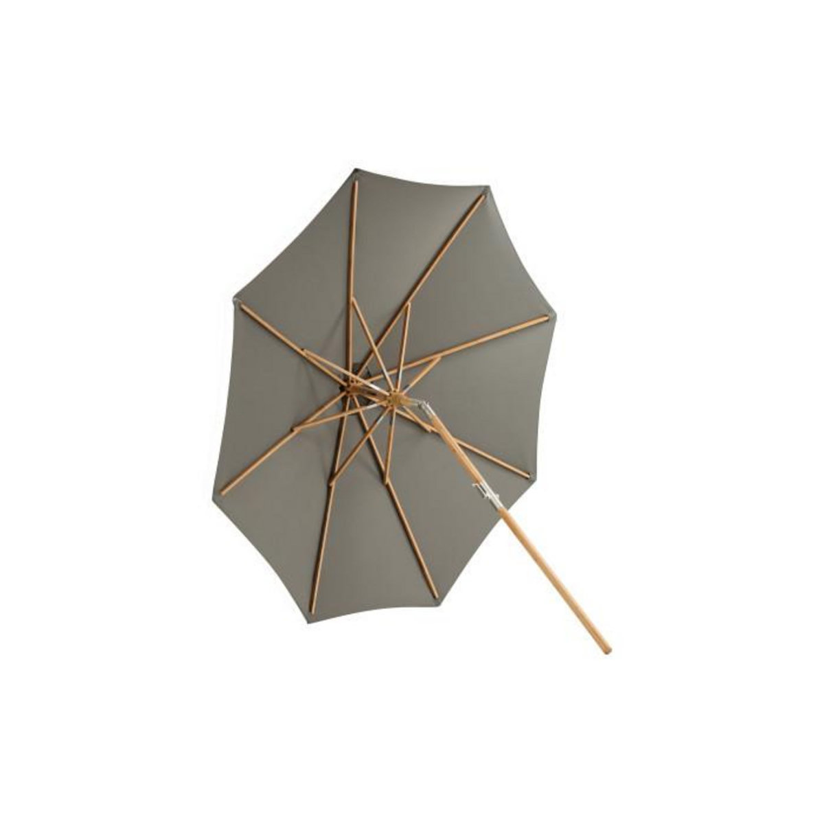 Paris Prix Parasol en Bois  Cerox  270cm Gris