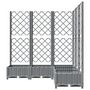 Voir la diapositive 4 : VIDAXL Jardiniere avec treillis Gris clair 120x120x121,5 cm PP