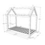 Voir la diapositive 6 : Paris Prix Lit Enfant & Matelas  Cabane  70x140cm Blanc