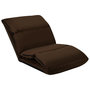 Voir la diapositive 4 : VIDAXL Chaise pliable de sol Marron Microfibre