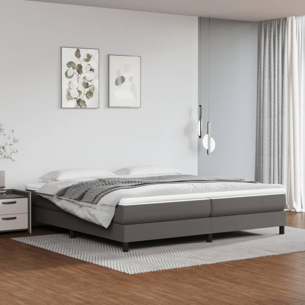 VIDAXL Cadre de lit sans matelas gris 200x200 cm similicuir