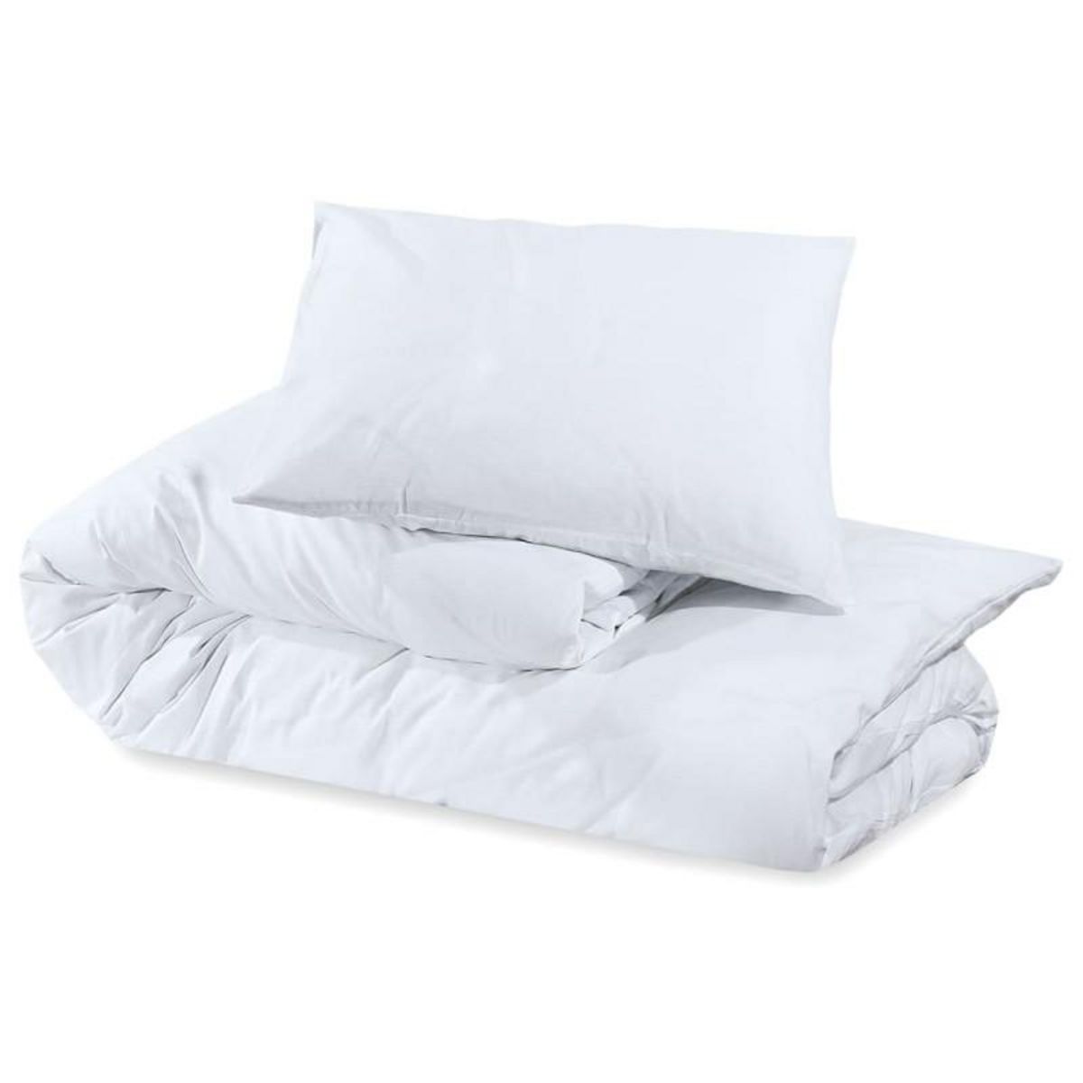 VIDAXL Ensemble de housse de couette Blanc 155x220 cm Coton