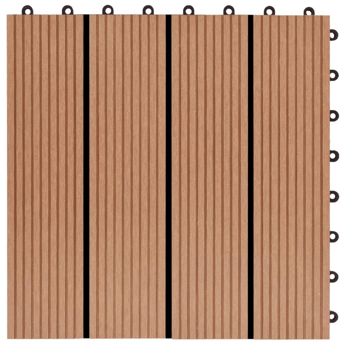 VIDAXL Carreaux de terrasse 22 pcs 30 x 30 cm 2 m^2 WPC Teck