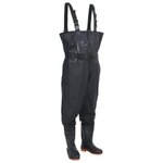 VIDAXL Cuissardes avec bottes et ceinture noir taille 38