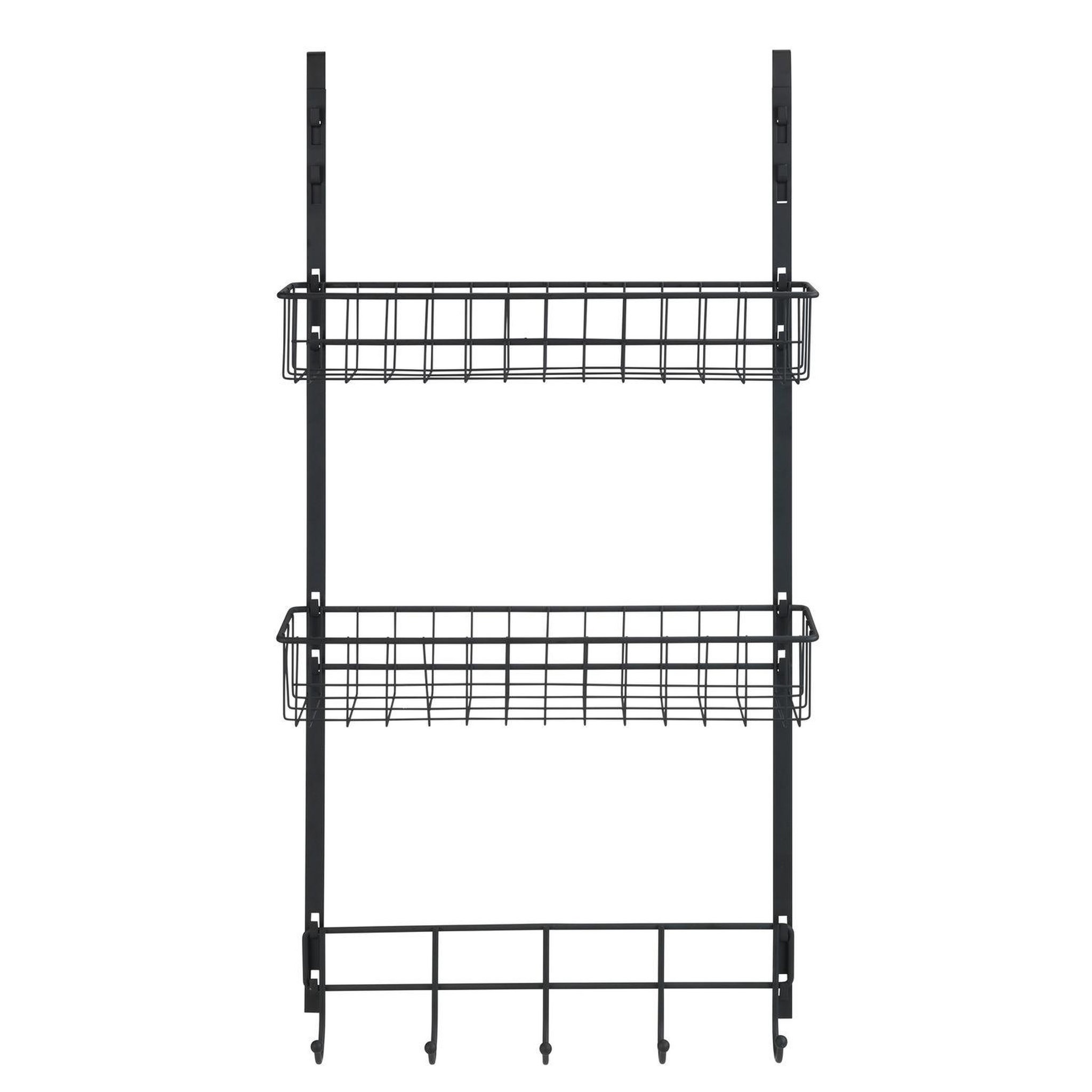 Voir la diapositive 3 : Wenko Etagère de cuisine de porte gala - l. 39 x h. 75 cm - noir
