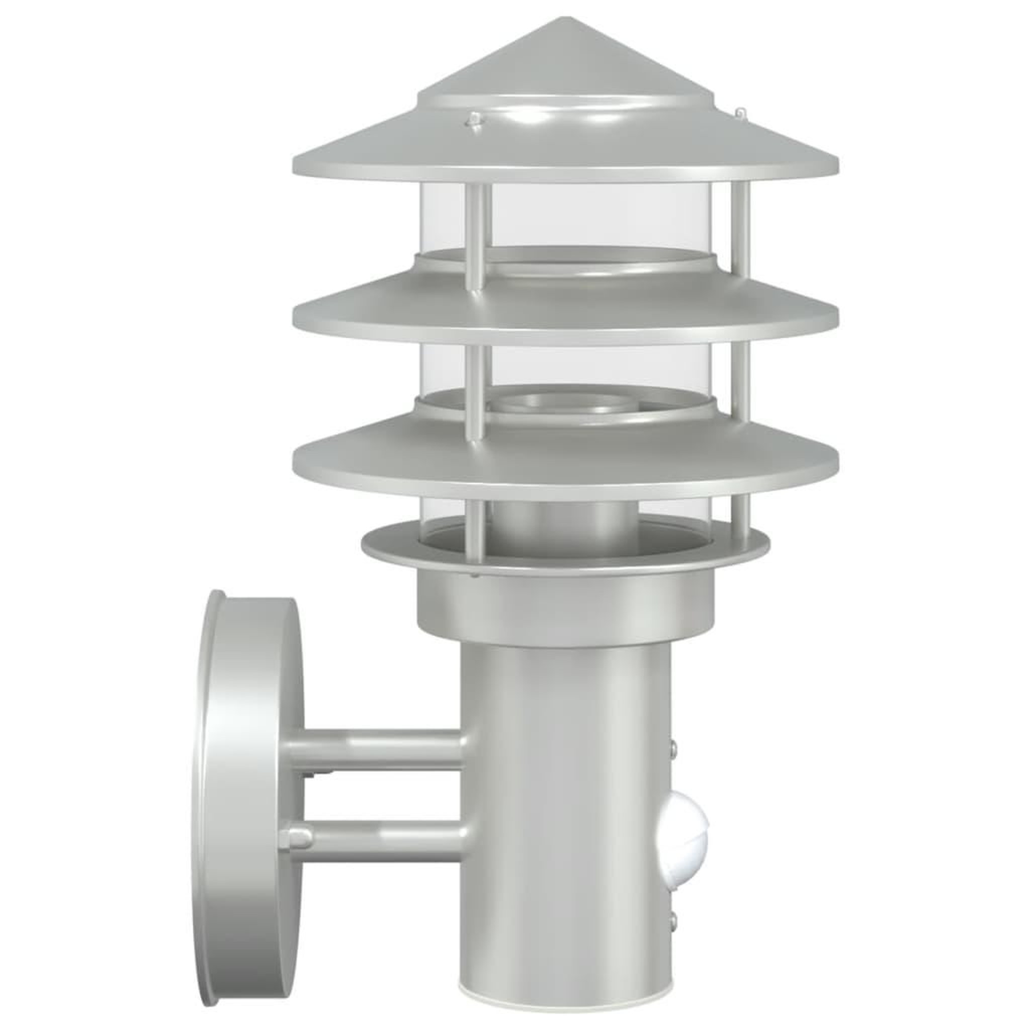 Voir la diapositive 5 : VIDAXL Appliques murales d'exterieur et capteurs 2pcs acier inoxydable