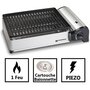 Voir la diapositive 4 : Kemper Barbecue à gaz 1900W Grille anti adhesive + 4 cartouches gaz camping KEMPER