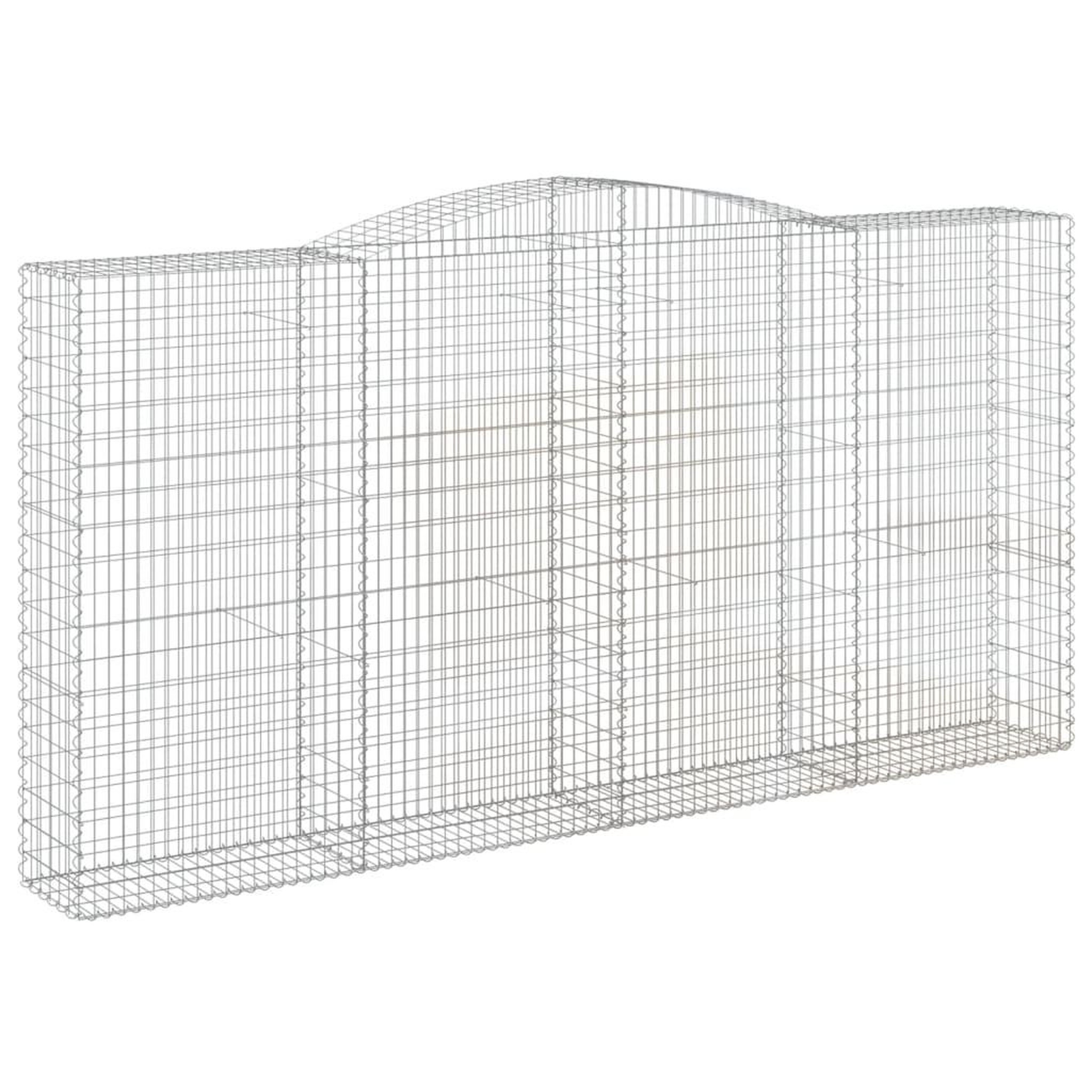 Voir la diapositive 3 : VIDAXL Paniers a gabions arques 8 pcs 400x50x200/220 cm Fer galvanise