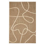 Voir la diapositive 1 : SWEEEK Tapis intérieur effet jute THOMAS, motif graphique en relief blanc