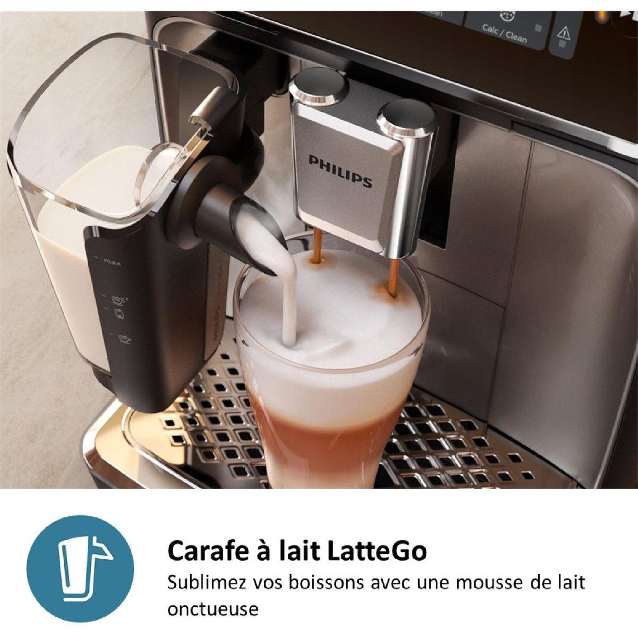 Voir la diapositive 4 : Philips Expresso broyeur ep4441/50 silentbrew lattego noir