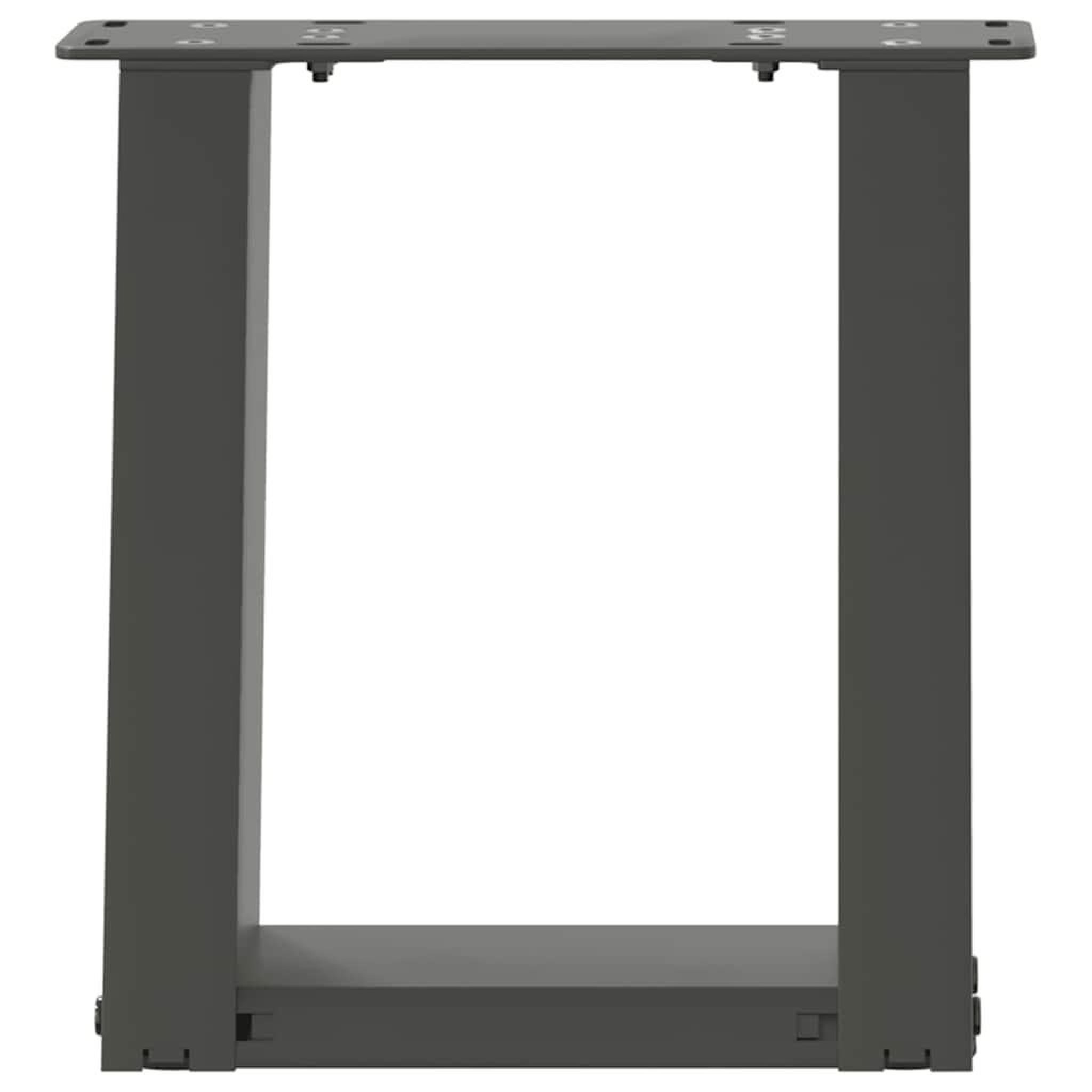 Voir la diapositive 5 : VIDAXL Pieds de table basse forme de U 2 pcs anthracite 30x(30-31) cm