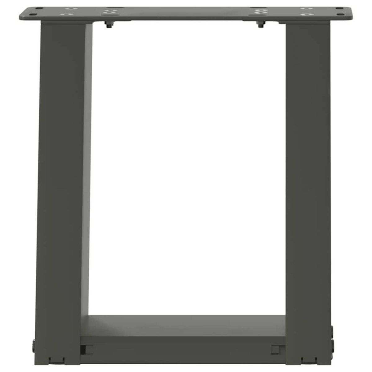 VIDAXL Pieds de table basse forme de U 2 pcs anthracite 30x(30-31) cm