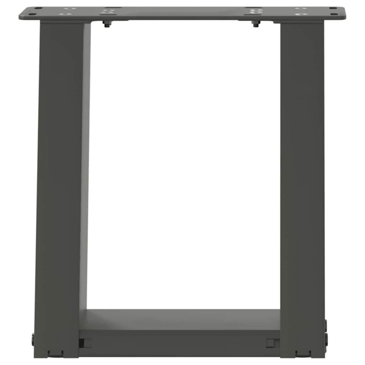 VIDAXL Pieds de table basse forme de U 2 pcs anthracite 30x(30-31) cm