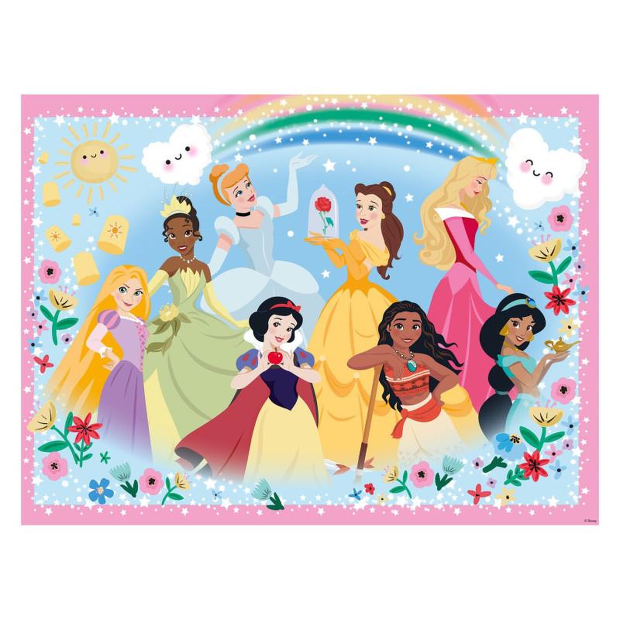 Voir la diapositive 2 : RAVENSBURGER Ravensburger - Disney Princess Glitter Puzzle, 100pcs. XXL 133260