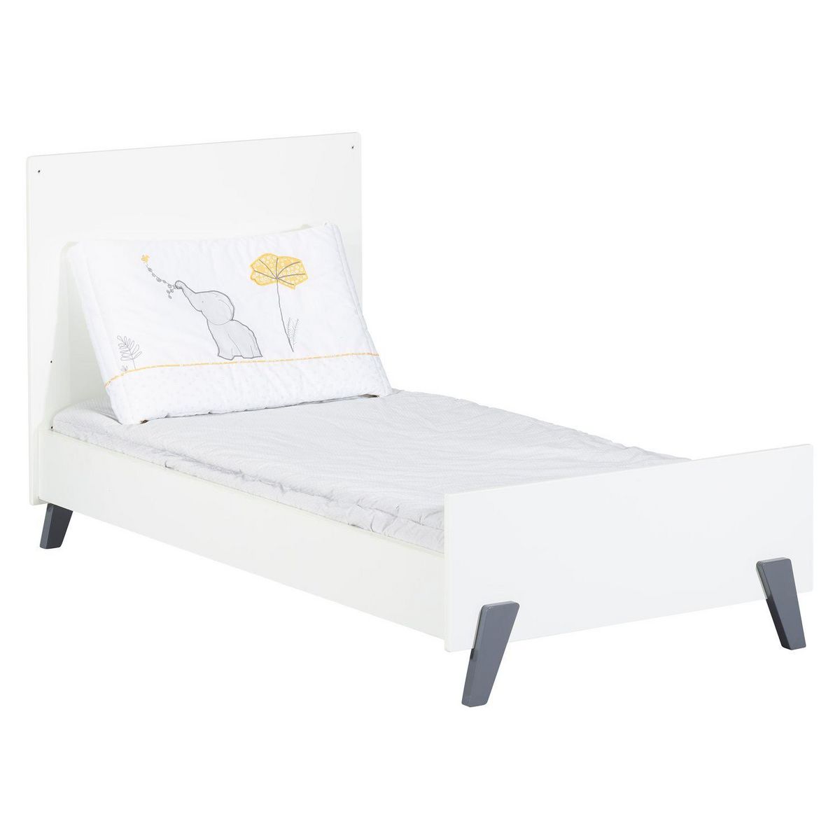 BABY PRICE  Lit bébé évolutif Little Big Bed 140x70cm JOY coloris gris  
