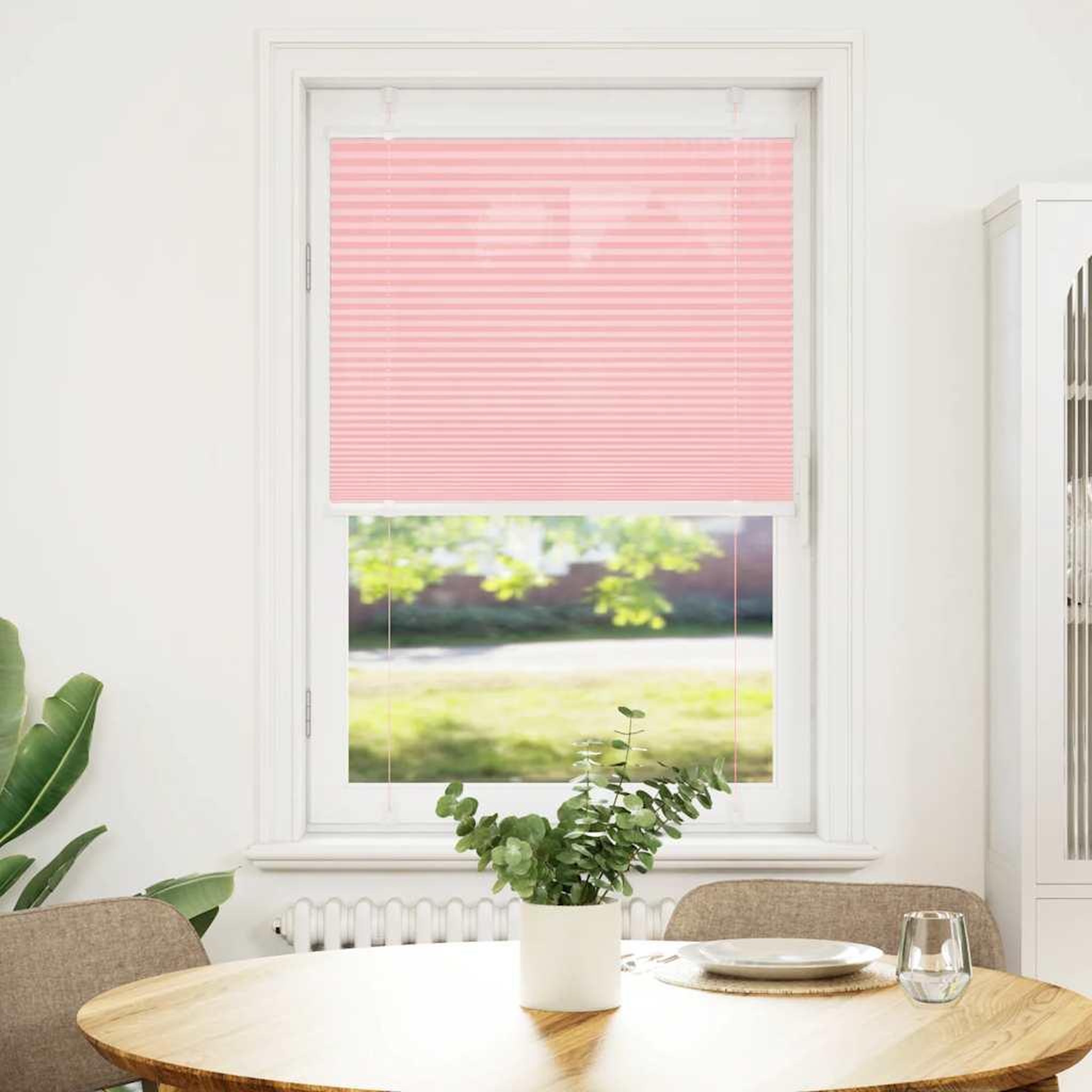 Voir la diapositive 2 : VIDAXL Store plisse rose 75x150 cm largeur du tissu 74,4 cm polyester