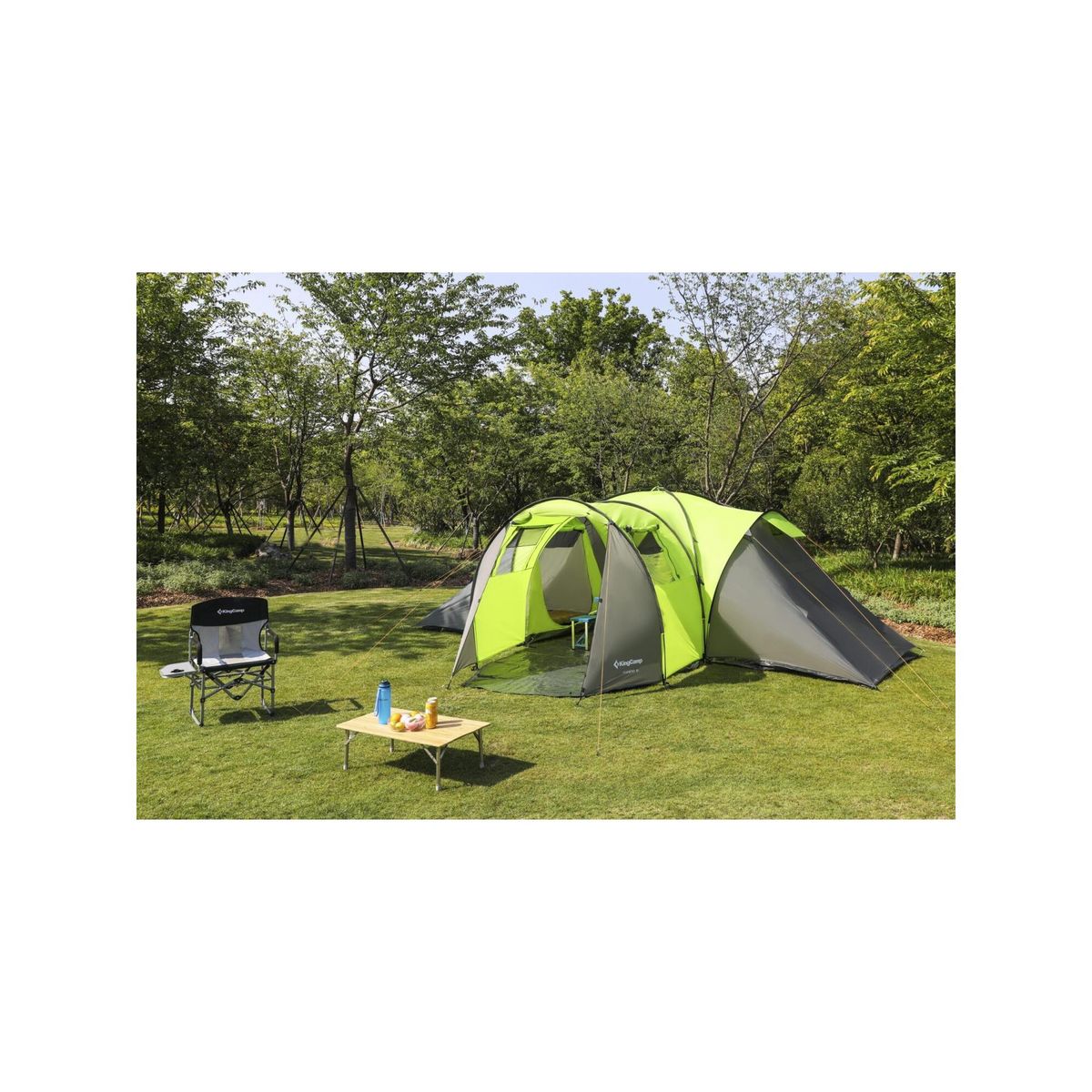 KINGCAMP Tente de camping familiale 8 places Torino Kingcamp - Dimensions : 600 x 570 x 203 cm