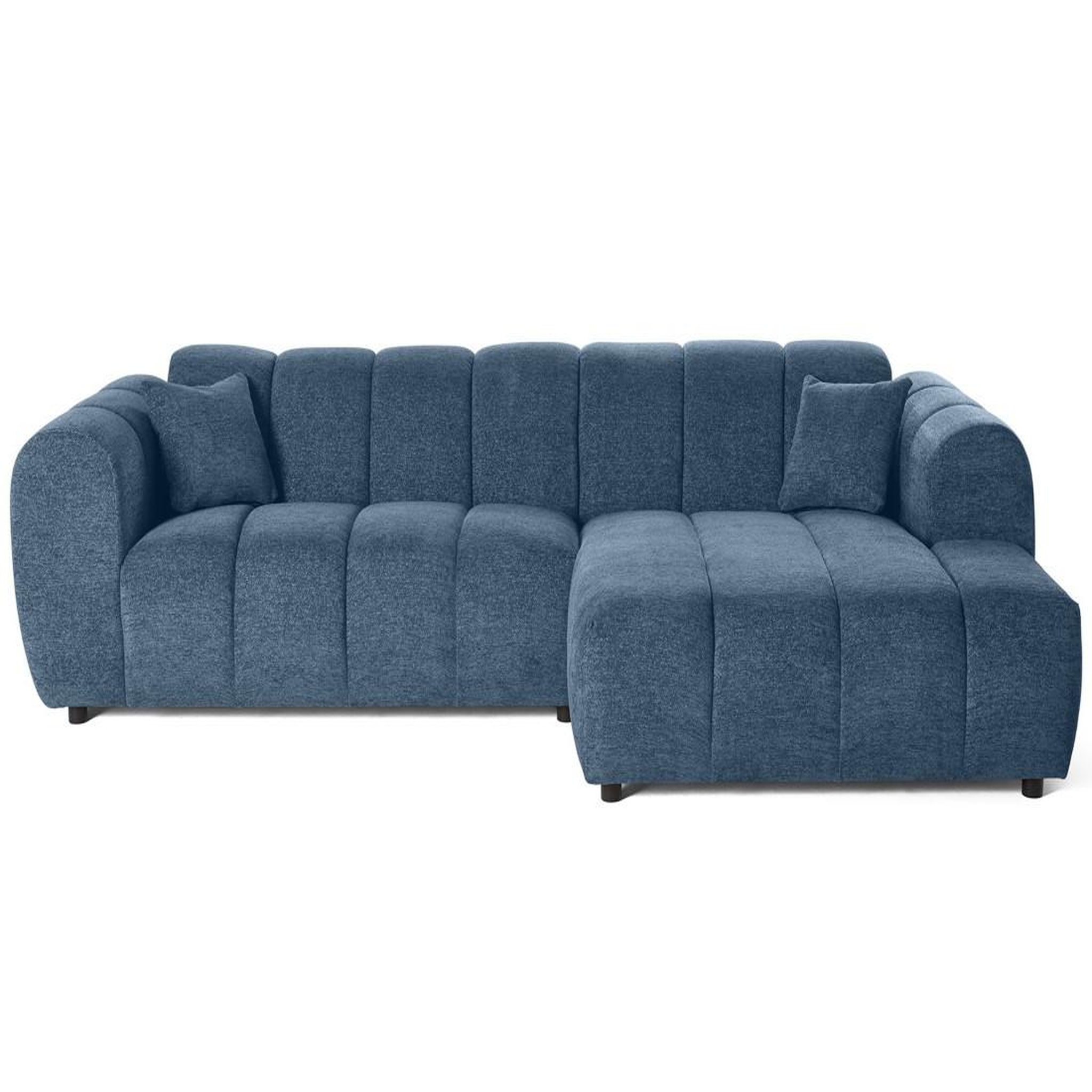 Voir la diapositive 1 : LISA DESIGN Curtis - canapé d'angle droit 4 places en tissu texturé