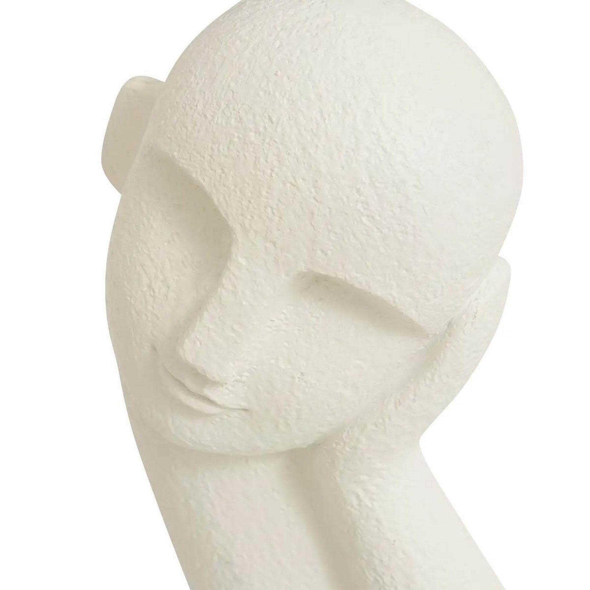 Voir la diapositive 2 : ATMOSPHERA Statuette visage en résine  wonj  24cm blanc