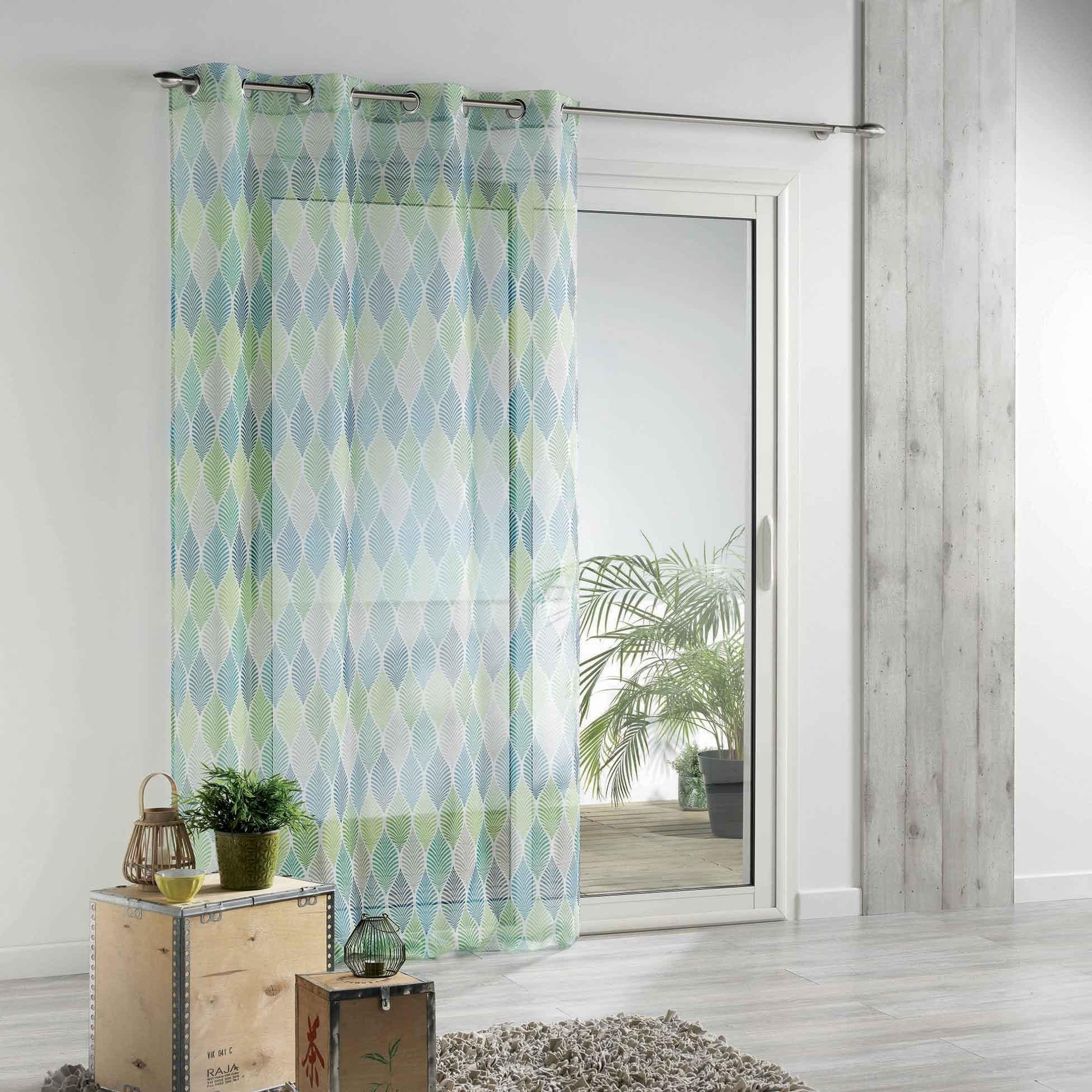 Voir la diapositive 5 : Eden Voilage a oeillets winter green