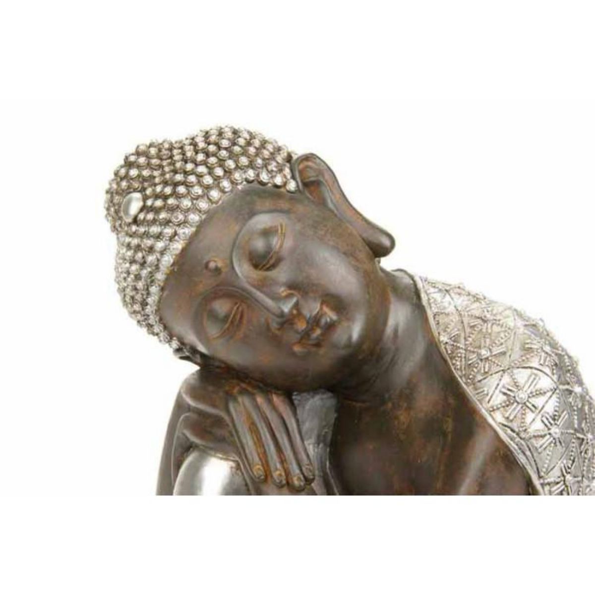 ATMOSPHERA Statue Déco  Bouddha  35cm Naturel & Argent