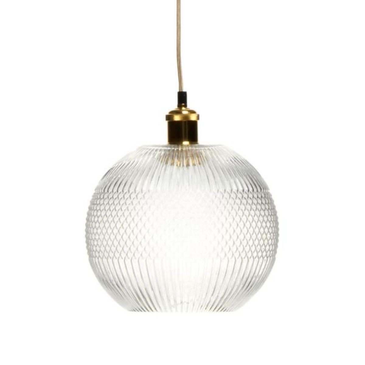 Paris Prix Lampe Suspension en Verre  Neptun  26cm Transparent