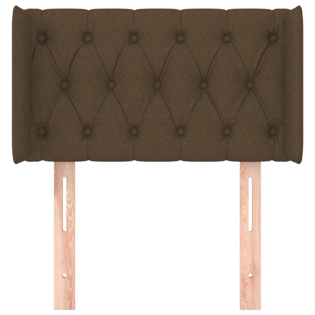 VIDAXL Tete de lit avec oreilles Marron Fonce 83x16x78/88 cm Tissu