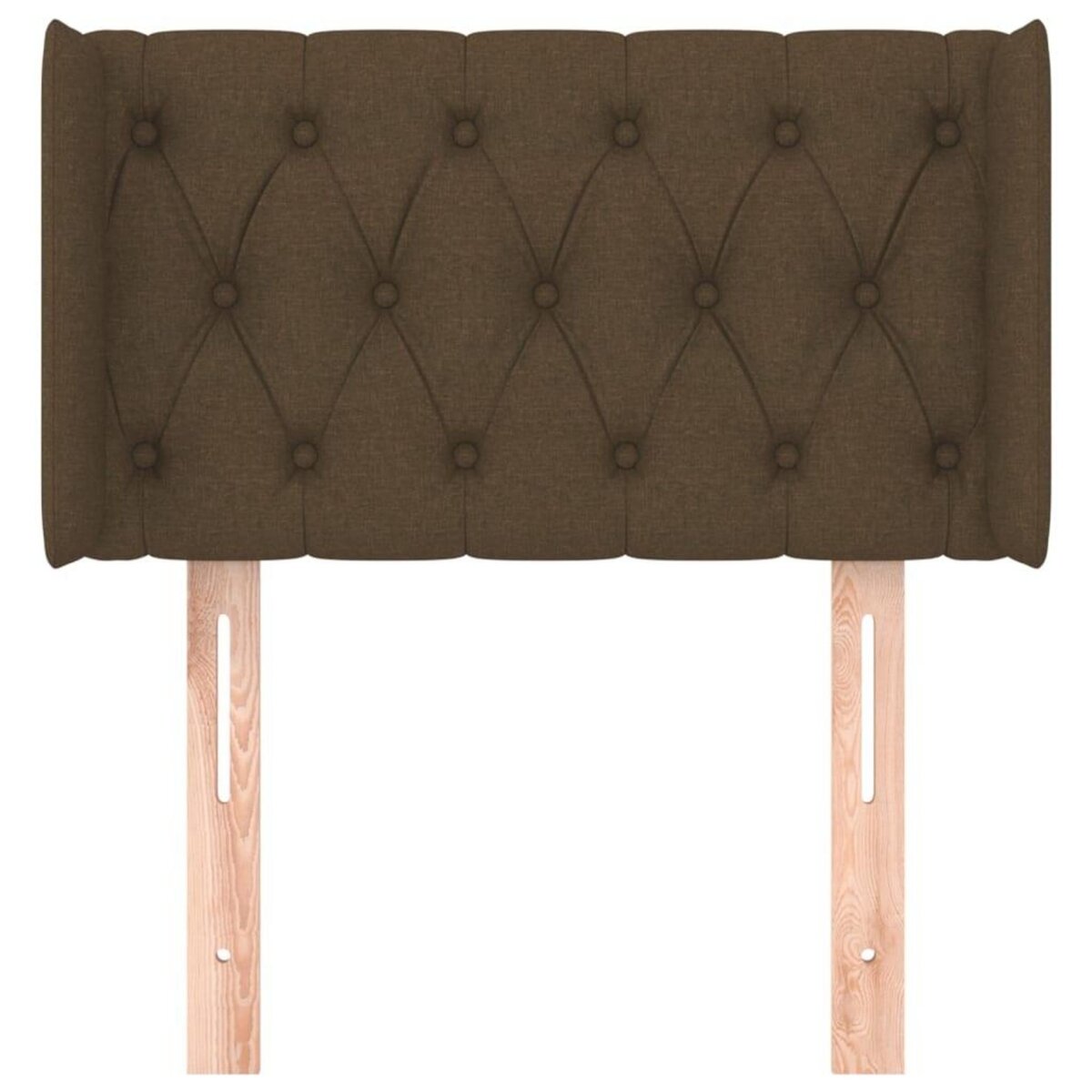 VIDAXL Tete de lit avec oreilles Marron Fonce 83x16x78/88 cm Tissu