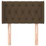 Voir la diapositive 3 : VIDAXL Tete de lit avec oreilles Marron Fonce 83x16x78/88 cm Tissu