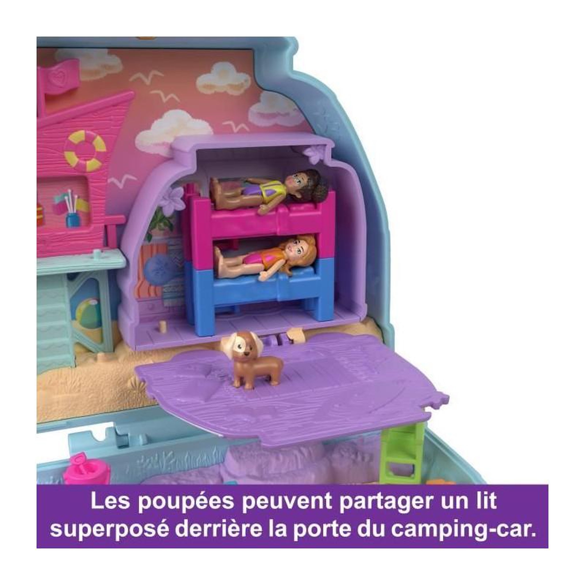 Voir la diapositive 4 : POLLY POCKET COFFRET CHIOT A LA PLAGE - POLLY POCKET - HRD36 - MINI POUPEE POLLY POCKET COFFRET COMPACT