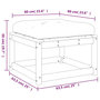 Voir la diapositive 6 : VIDAXL Repose-pied de jardin avec coussins bois de pin impregne
