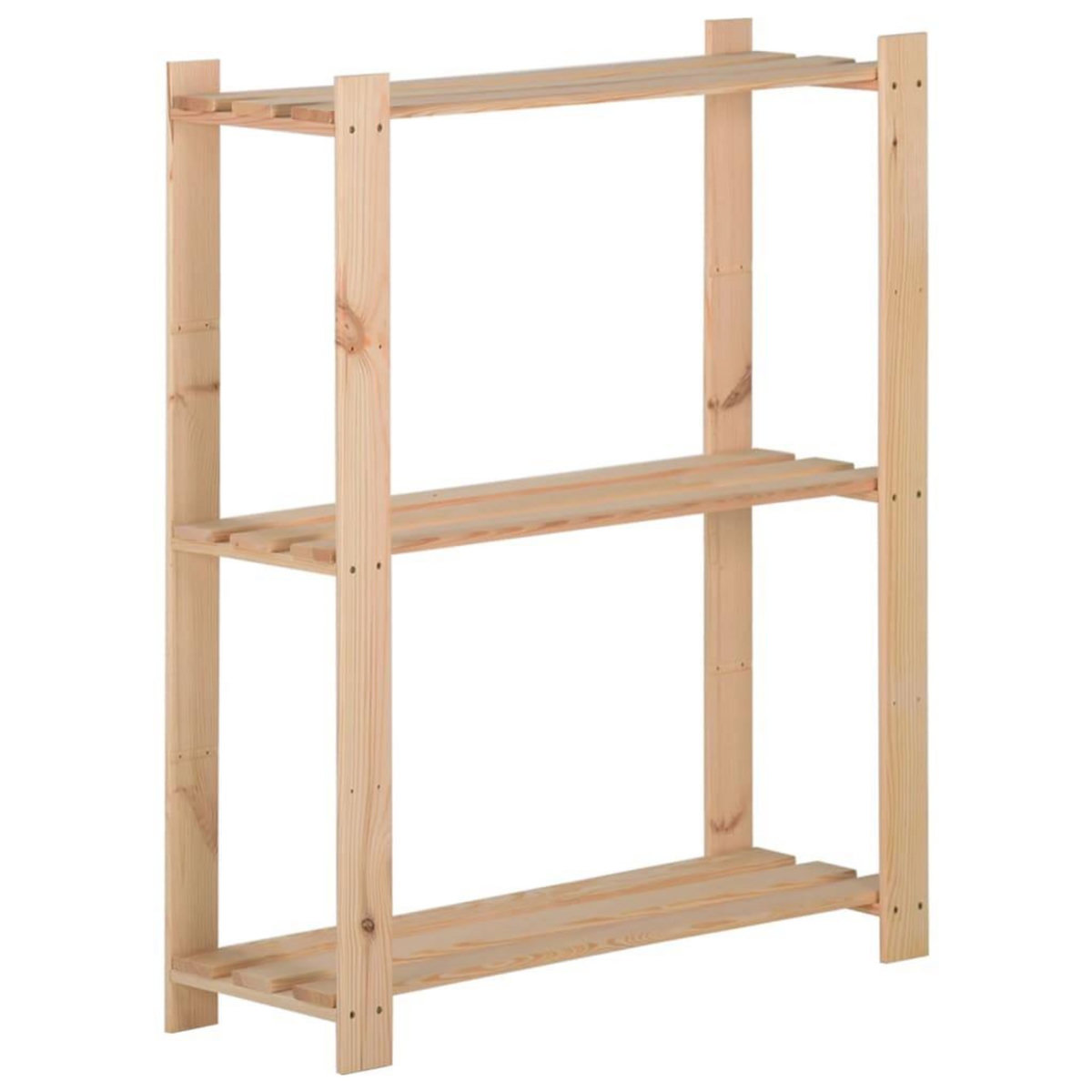 VIDAXL Etagere de stockage 3 niveaux 60x28,5x90 cm Bois de pin massif