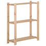 Voir la diapositive 1 : VIDAXL Etagere de stockage 3 niveaux 60x28,5x90 cm Bois de pin massif