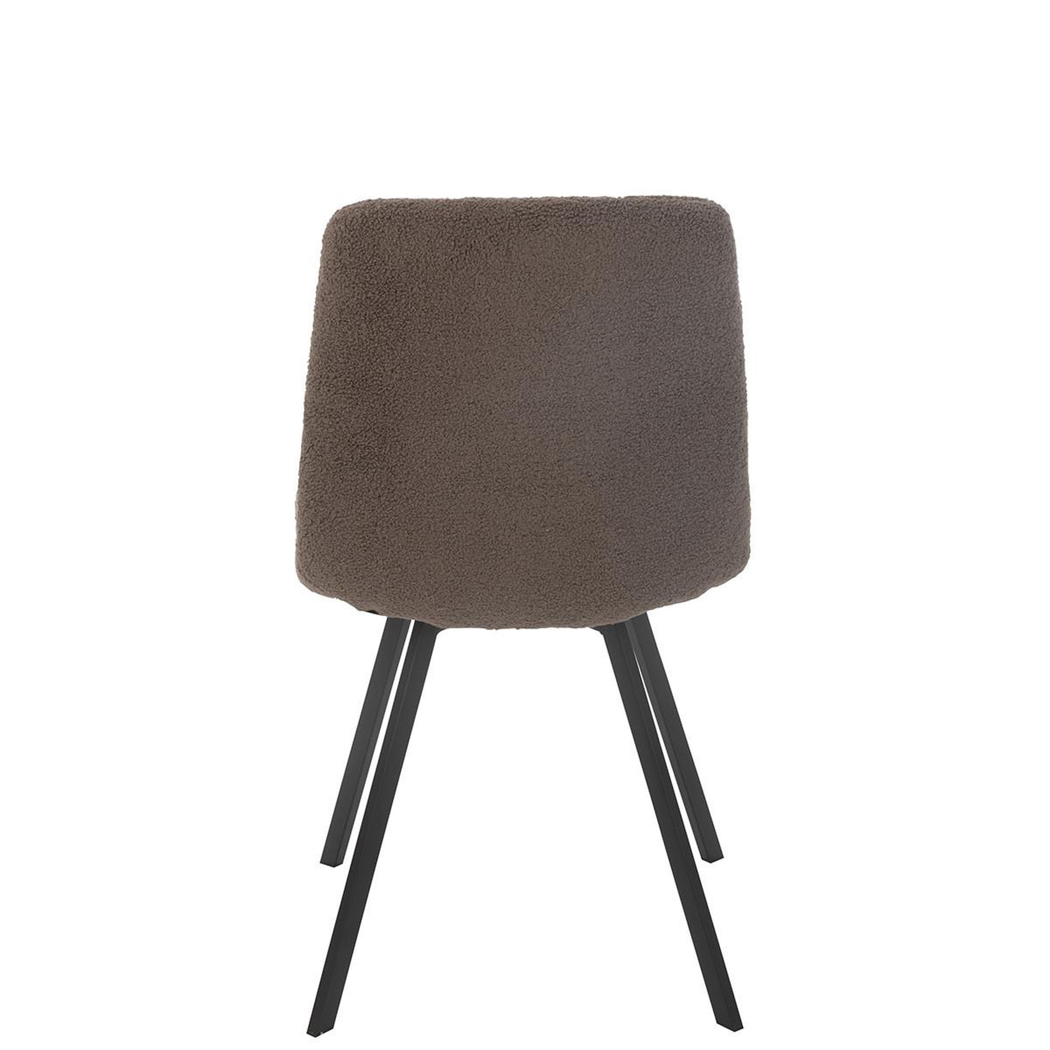 Voir la diapositive 4 : J-LINE Chaise matelassée bouclette  clark  85cm marron