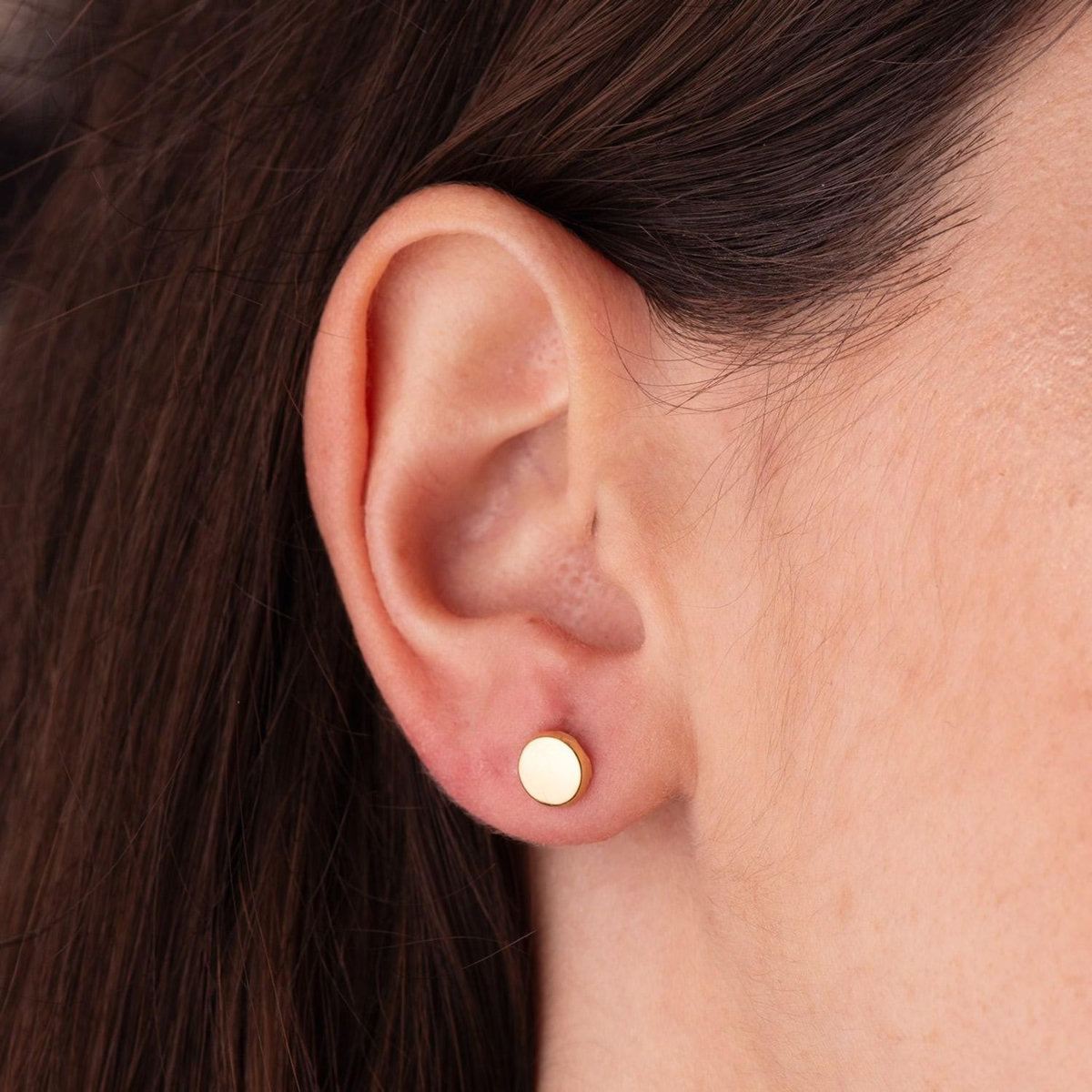L'ATELIER D'AZUR Boucles d'Oreilles Or 18 Carats 750/000 Jaune Ronde