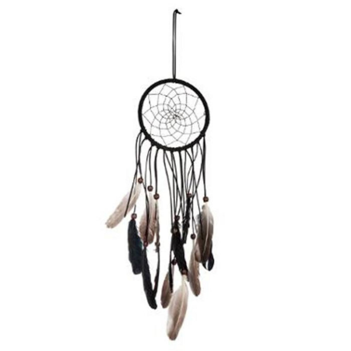 ATMOSPHERA Attrape-Rêves Ethnique  Plumes  55cm Noir