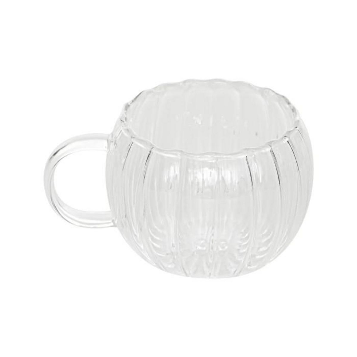 SECRET DE GOURMET Lot de 4 Tasses à Café sur Rack  Pumpkin  18cl Transparent