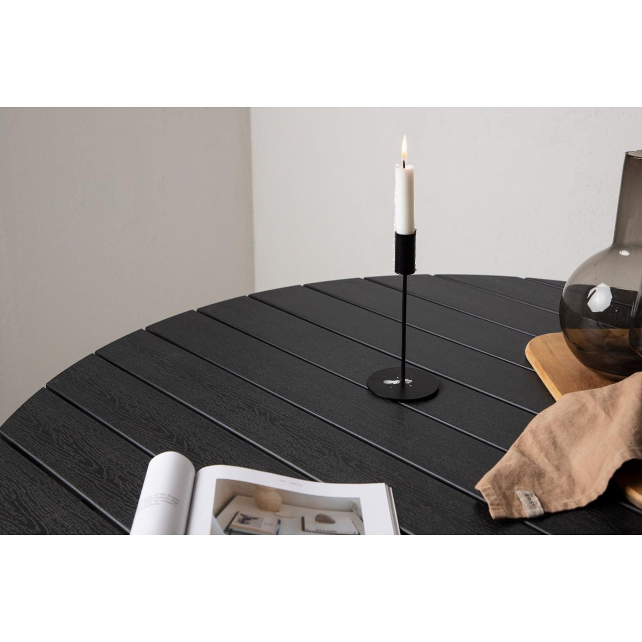 Voir la diapositive 6 : Paris Prix Table de jardin ronde  break  120cm noir