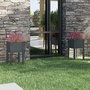 Voir la diapositive 1 : VIDAXL Jardinieres d'exterieur 2pcs Gris 40x40x70cm Bois de pin massif