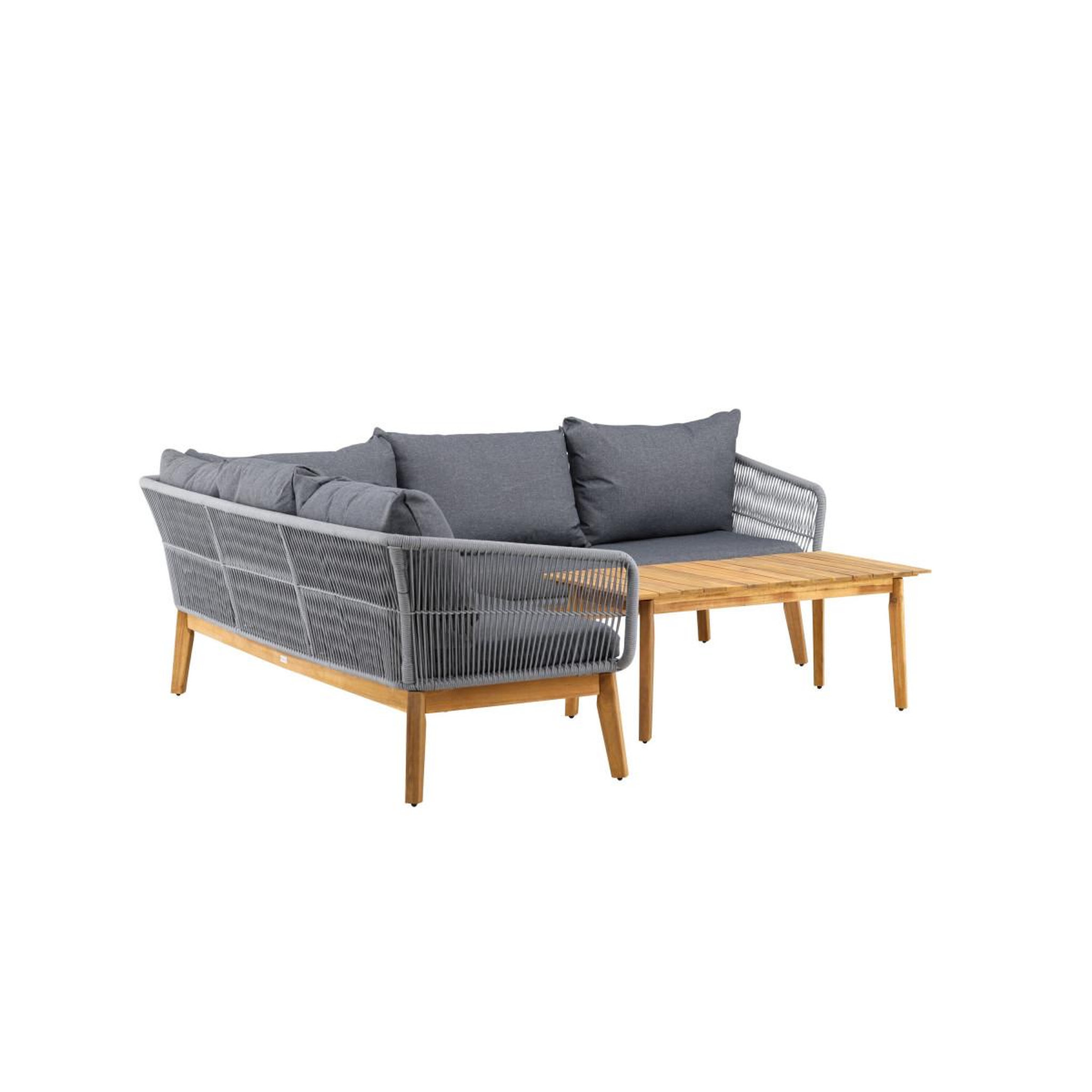 Voir la diapositive 3 : Paris Prix Salon d'angle de jardin en bois  chania  210cm gris