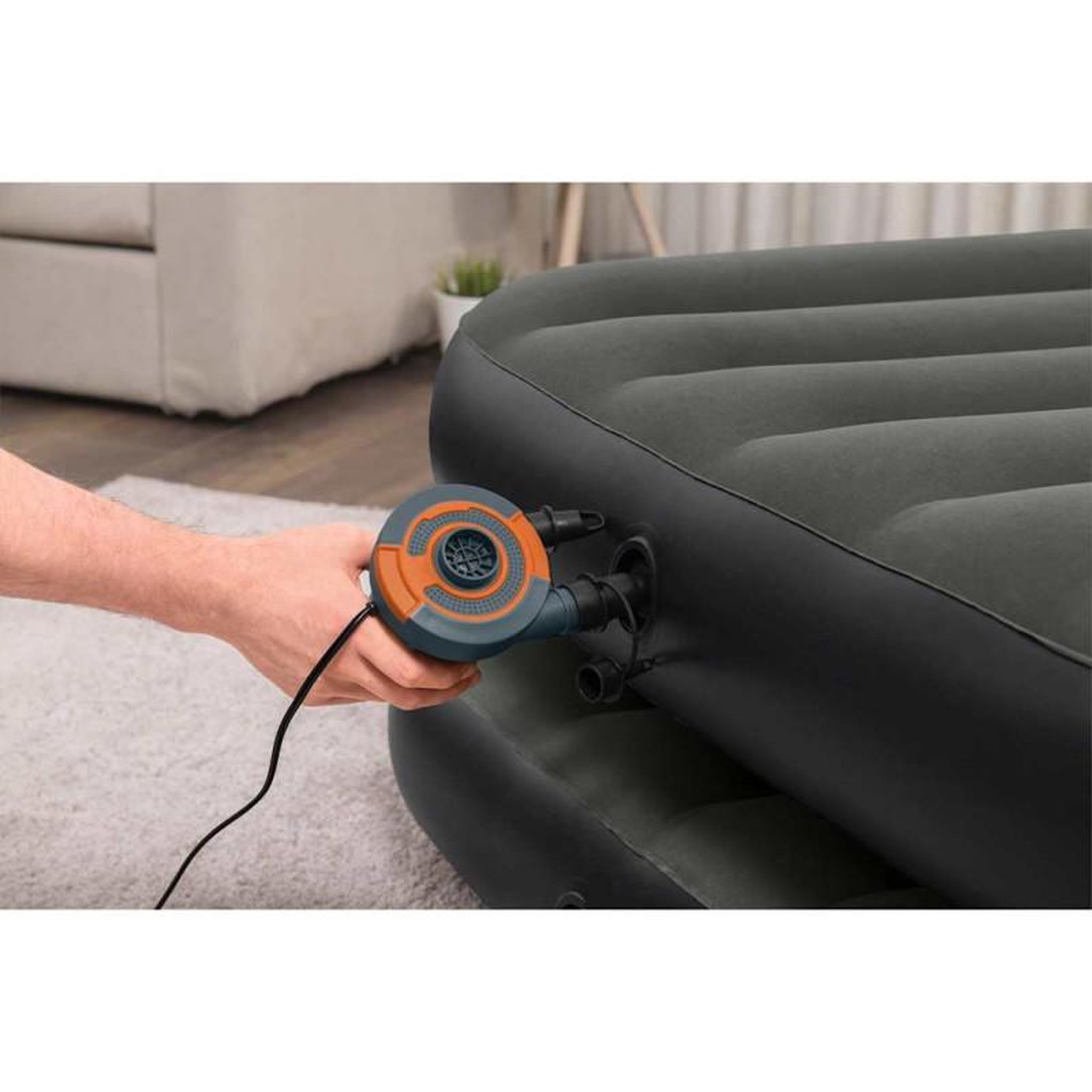 Voir la diapositive 4 : BESTWAY Bestway Lit gonflable 3 en 1 Noir et gris 188x99x25 cm