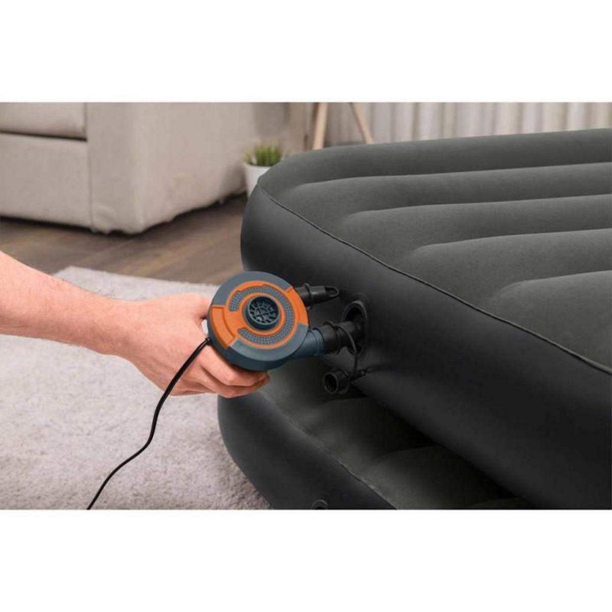 BESTWAY Bestway Lit gonflable 3 en 1 Noir et gris 188x99x25 cm